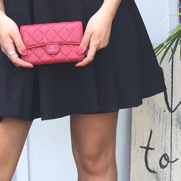 Chanel Petite Maroquinerie Red  pink small wallet - Picture 4 of 8